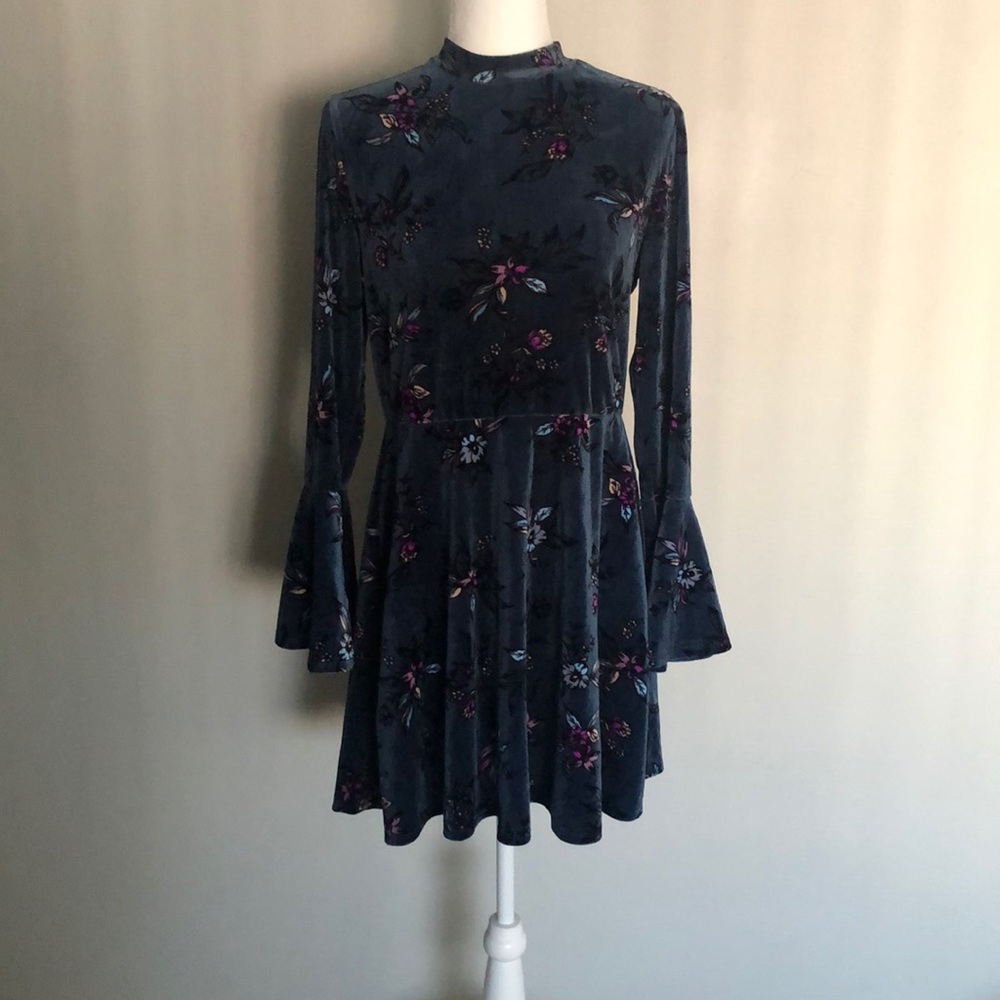 As U Wish Floral Midi Dress - Blue and Purple